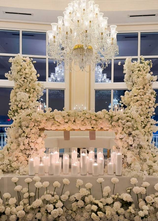 luxury wedding decor bride and groom seats at trump national resort